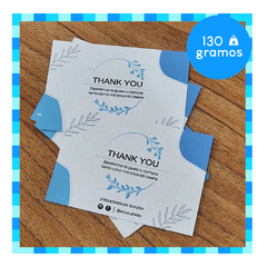 100 TARJETAS 130gr - 14.8 X 21 - Papel Ecológico - Personalizado