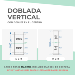 ESTAMPADAS - 100 Etiquetas de 3 CM - Lienzo (algodón) - tienda online
