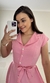 Vestido Maximidi com Botões Frontais (Rosa Claro) na internet