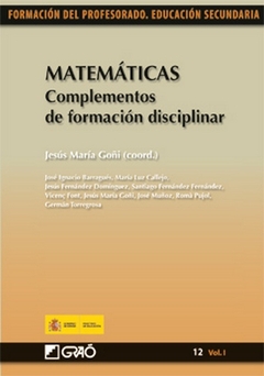 Matemáticas. Complementos de formacióndisciplinar