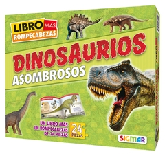 Dinosaurios asombrosos - Cuento + rompecabezas de 24 piezas