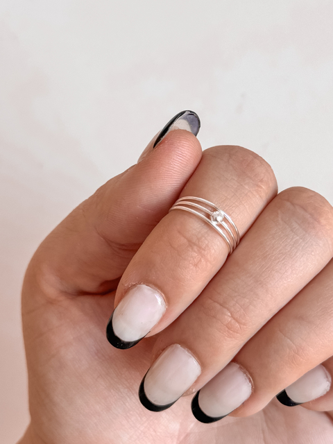 Midi triple liso con bolita