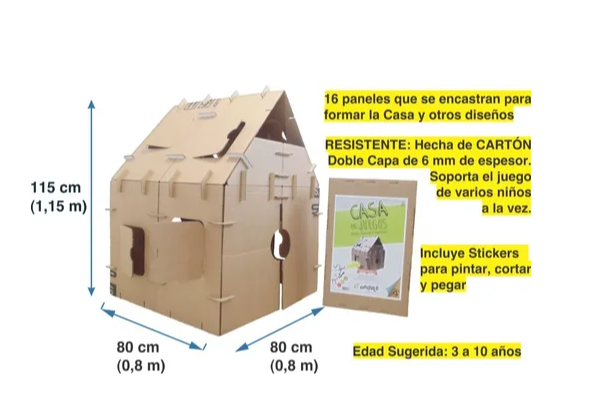 Casa De Juegos Armable Para Dibujar Pintar Colorear