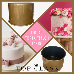 MOLDE TORTA TEFLON 14x10cm TOP CLASS