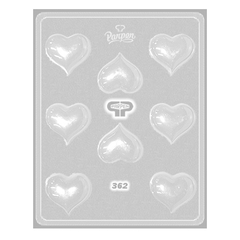 MOLDE PLACA CORAZONES x 8 - PARPEN