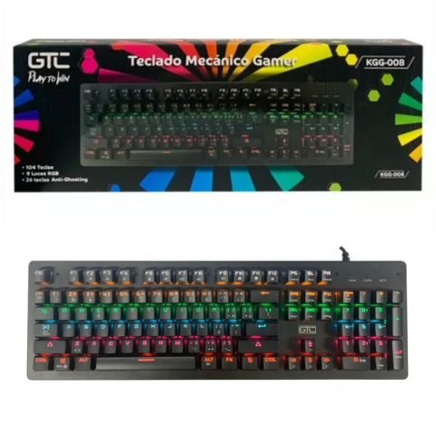 TECLADO GAMER MECANICO GTC KGG008 - NEGRO