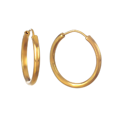 Brincos de argola em ouro amarelo 18k