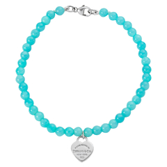 Pulseira de contas de amazonita Tiffany