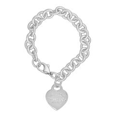 PULSEIRA TIFFANY&CO. COM BERLOQUE DE CORAÇÃO