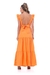 vestido longo camila siqueira laranja laço