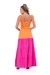 vestido longo camila siqueira laranja pink rosa