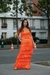 vestido longo de festa camila siqueira laranja