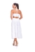 VESTIDO MIDI RECORTES TRICOLINE BRANCO - comprar online