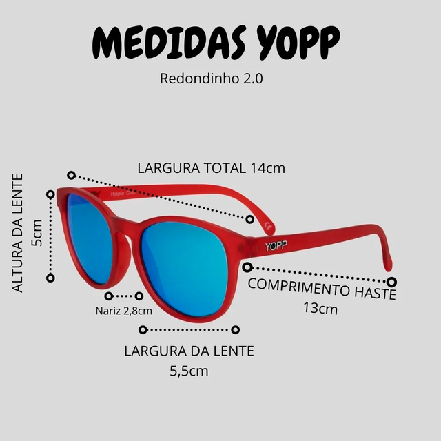 Óculos de Sol YOPP - Polarizado UV400 Hippie Chic 2.0