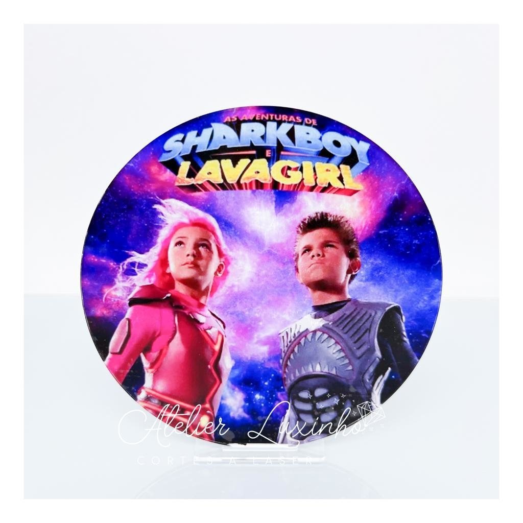 Plano de Fundo em Acrílico Sharkboy e Lavagirl - Impressão UV ( 3 peças )