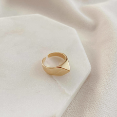 Anel de dedinho com banho de ouro 18k