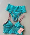 Conjunto Lingerie Veneza - Turquesa com Romance