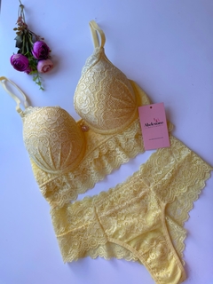 Conjunto Lingerie Linda - Amarelo