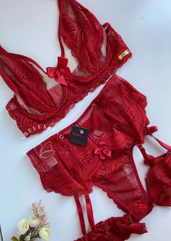 Conjunto Sensual Chanel - Vermelho