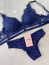 Conjunto Lingerie Diana - Azul Marinho