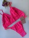 Conjunto Lingerie Rafaela - Rosa Neon