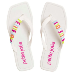 Chinelo Petite Jolie Scarlett Branco PJ6899