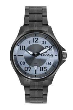 Relógio Seculus Masculino Preto 77201GPSVPA3