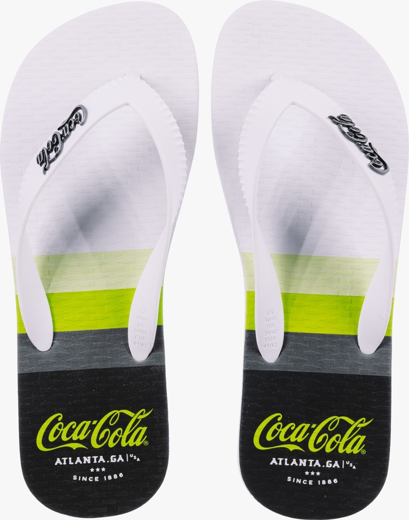 Chinelo Coca Cola Masculino Branco/Branco CC3794