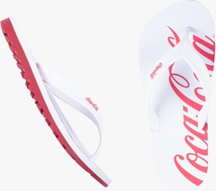 Chinelo Masc Coca Cola Deck Fit Script Vermelho e Branco CC3581
