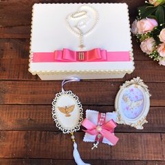 Caixa Afilhada de Batismo Rosa - Mãe de Primeira Store