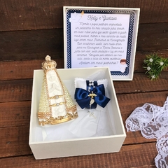 Caixa Batismo Azul Marinho - Mãe de Primeira Store