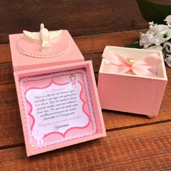 Mini Caixa Batizado Rosa - Mãe de Primeira Store