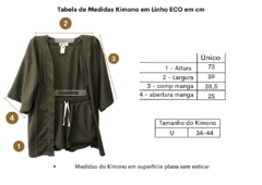 Kimono em linho ECO Marrom - Coconut Made