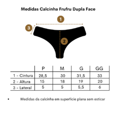 Calcinha Frufru Dupla face Vermelho/Preto - comprar online