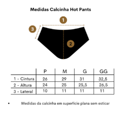 Calcinha Hot Pant dupla face Azul marinho com off white - loja online