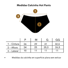 Calcinha Hot Pant dupla face Ocre/Off white