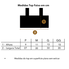 Top Faixa dupla face Marrom/Puncake - comprar online