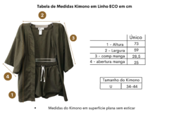 Kimono em linho ECO Preto - loja online