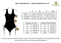 Imagem do Maiô-Body Náutico Preto/Listrado