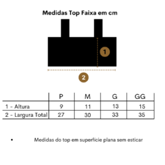 Top Faixa dupla face Vermelho com preto