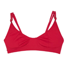 Top Biquini Meia Taça vermelho