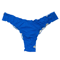 Calcinha Frufru Dupla face Azul anil/Off white - comprar online