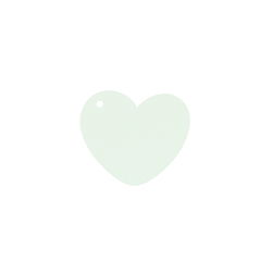 Tag coração verde claro