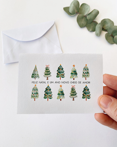 Cartão Feliz Natal + envelope (UNIDADE)