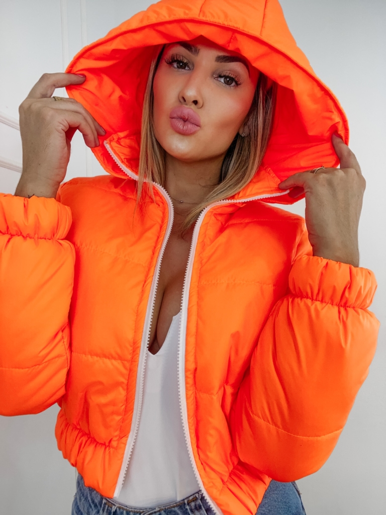 Jaqueta Puffer Sophia Laranja Cítrica