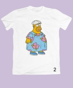 Remera Homero Blanca - comprar online