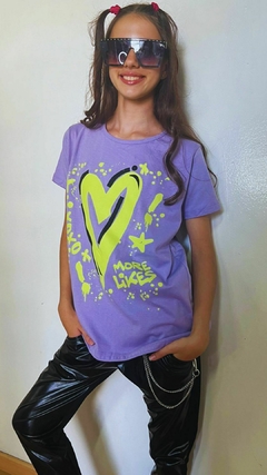 Remeron corazon lila/fluo en internet