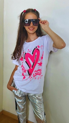 Remeron Bco corazon fucsia en internet