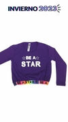 REMERA BE A STAR VIOLETA CON ELASTICO