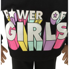 Campera Negra POWER OF GIRLS - tienda online